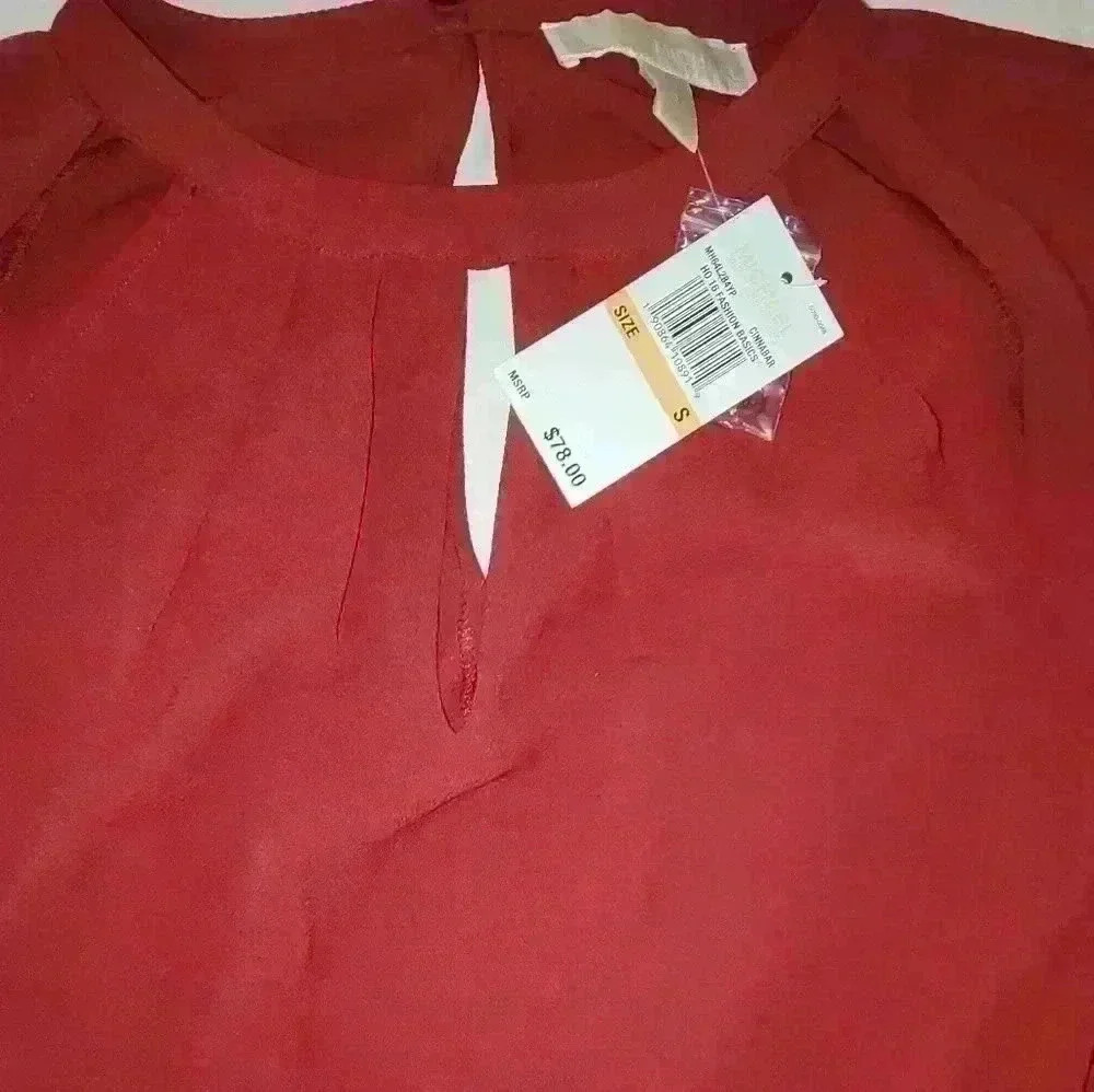 NWT MICHAEL KORS CINNIBAR BLOUSE - Picture 2 of 4